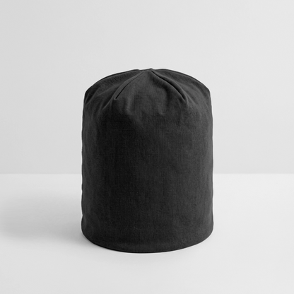 Jersey-Beanie - personalisierbar - Schwarz