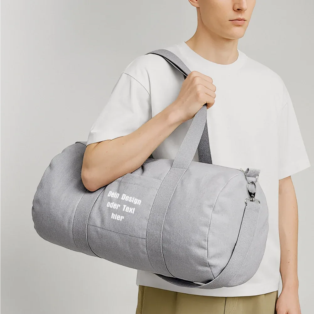 Stanley/Stella recycelte Canvas Duffle Bag - personalisierbar - Grau meliert