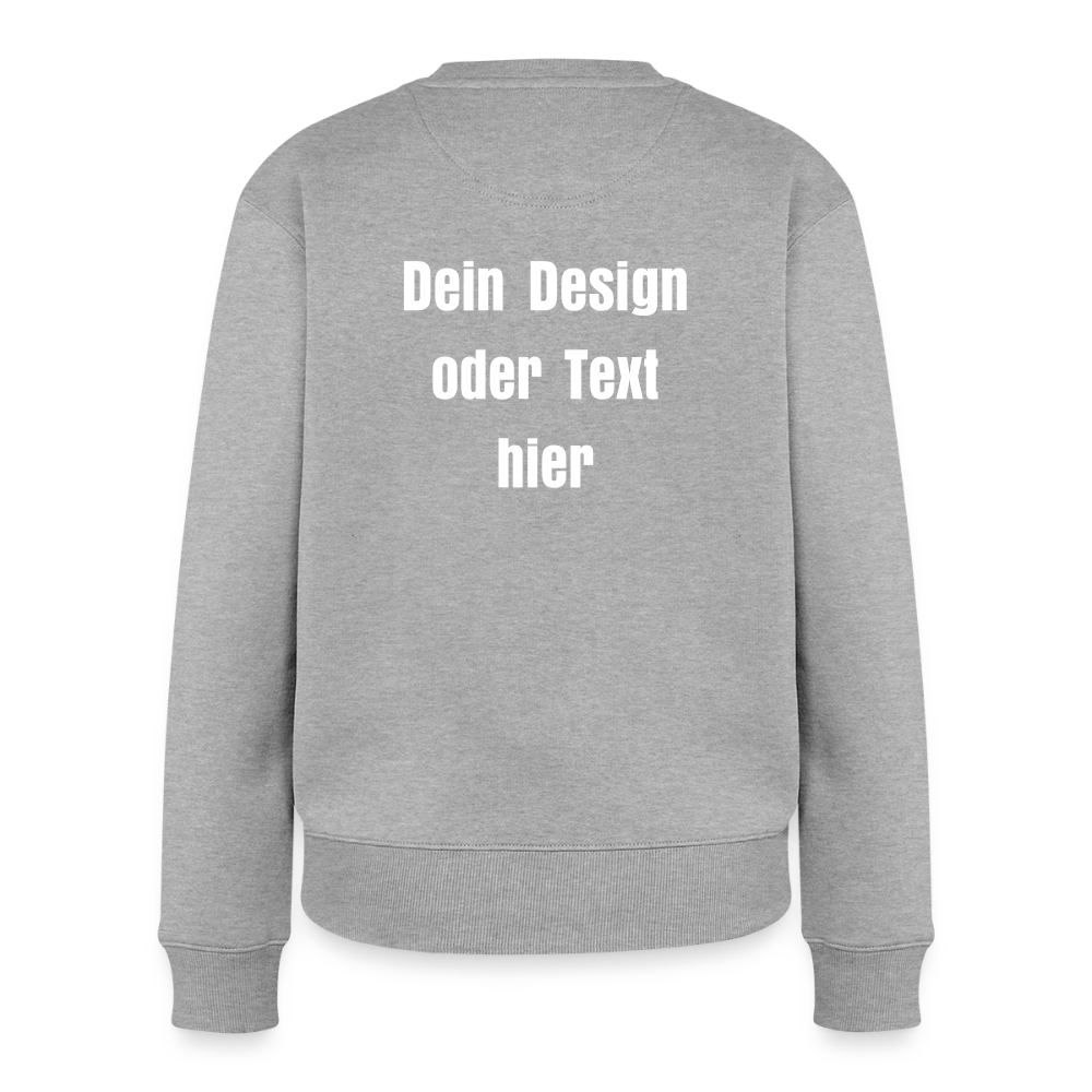 Frauen Premium Pullover - personalisierbar - Grau meliert