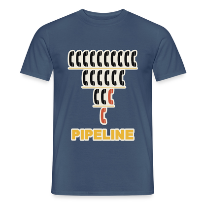 Pipeline. Isotype-Motiv Motiv-T-Shirt für Männer, Farbe Dunkles Denimblau