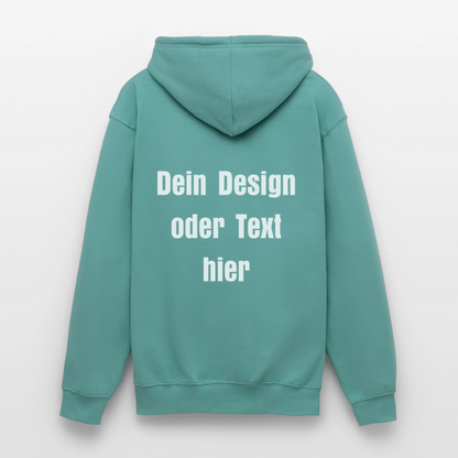 Unisex Hoodie - personalisierbare Vorder- und Rückseite - Pastelltürkis