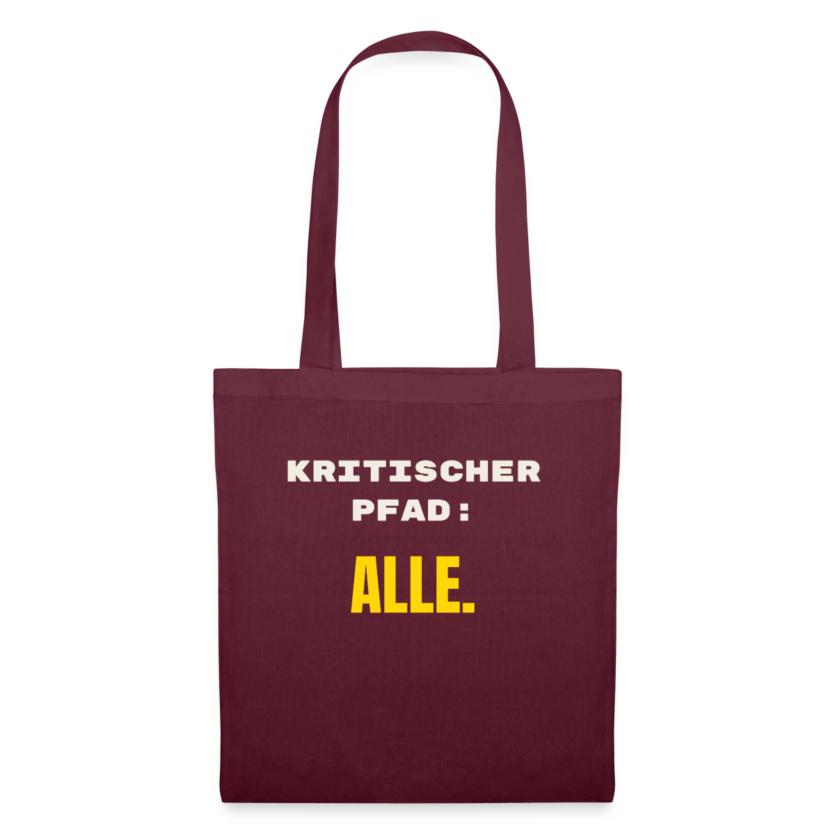 Kritischer Pfad: alle. Stoffbeutel, Farbe Burgunderrot