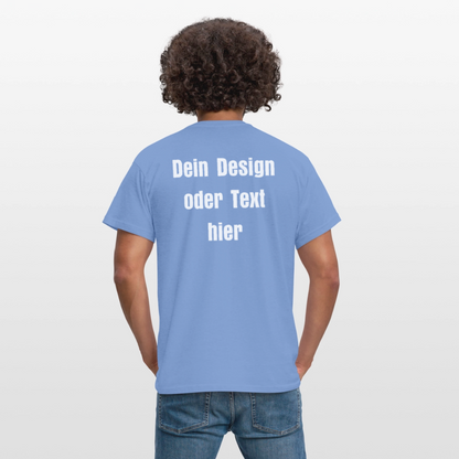 Männer T-Shirt - personalisierbare Vorder- und Rückseite - Carolina Blue