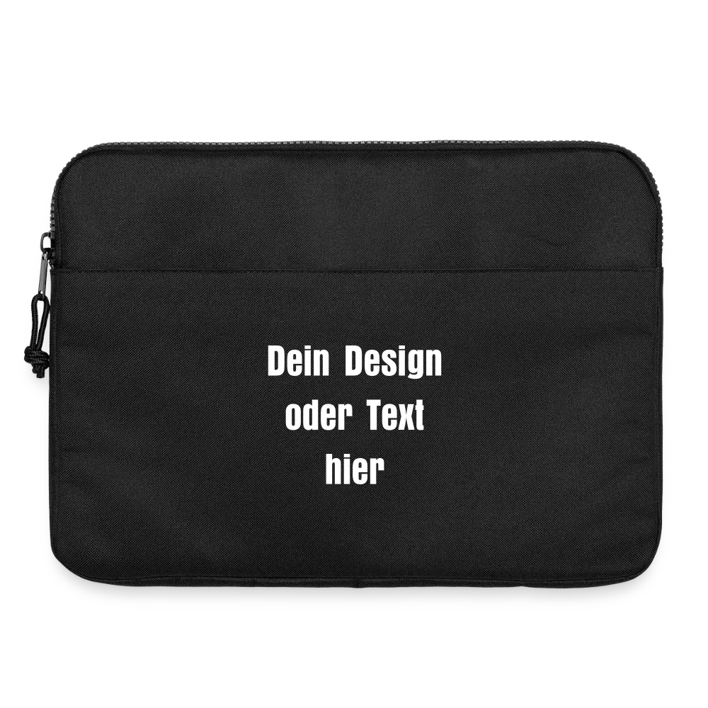 Laptoptasche passend für bis zu 15 Zoll Laptopgröße - personalisierbar - Schwarz
