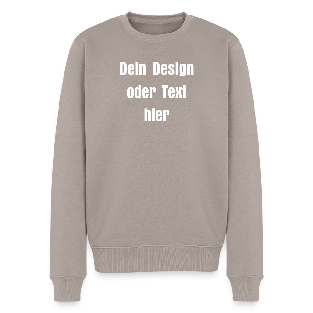 Männer Premium Pullover - personalisierbar - Taupe