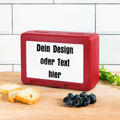 Brotdose - personalisierbar - Rot