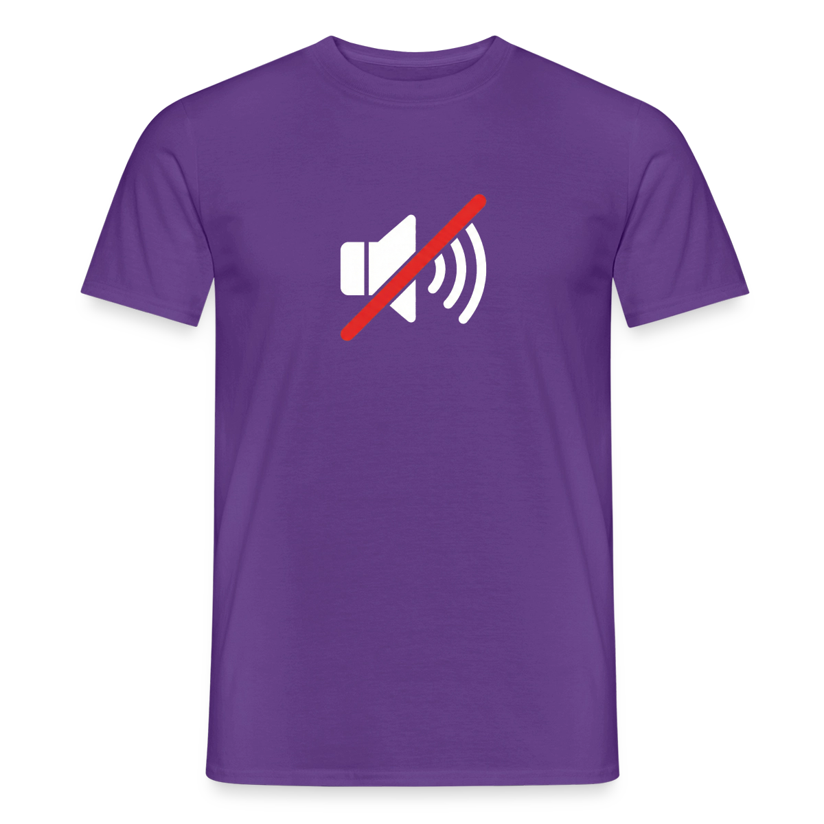 "You're on mute. Signal-Motiv" Motiv-T-Shirt für Männer, Farbe Lila