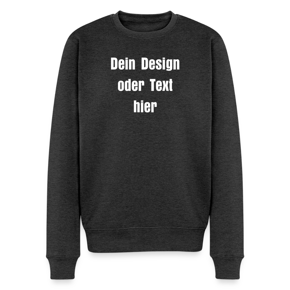 Männer Premium Pullover - personalisierbar - Anthrazit meliert