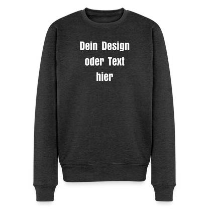 Männer Premium Pullover - personalisierbar - Anthrazit meliert