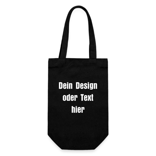 Geschenkbeutel für Flaschen - personalisierbar - Schwarz