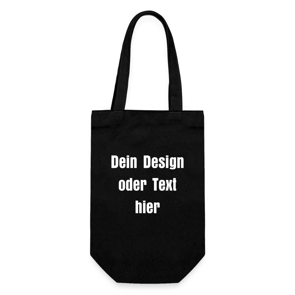 Geschenkbeutel für Flaschen - personalisierbar - Schwarz