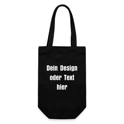 Geschenkbeutel für Flaschen - personalisierbar - Schwarz