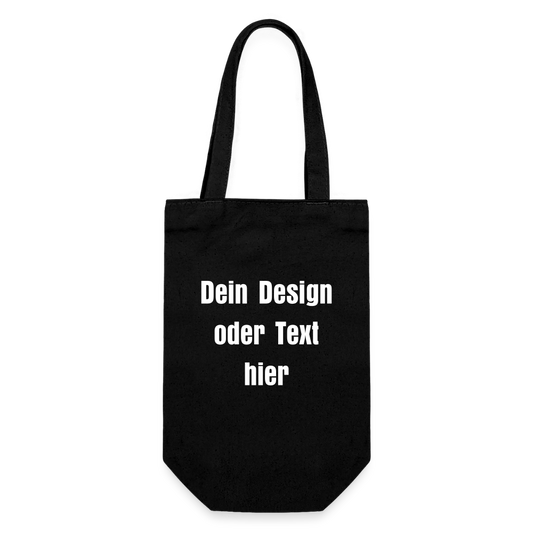 Geschenkbeutel für Flaschen - personalisierbar - Schwarz