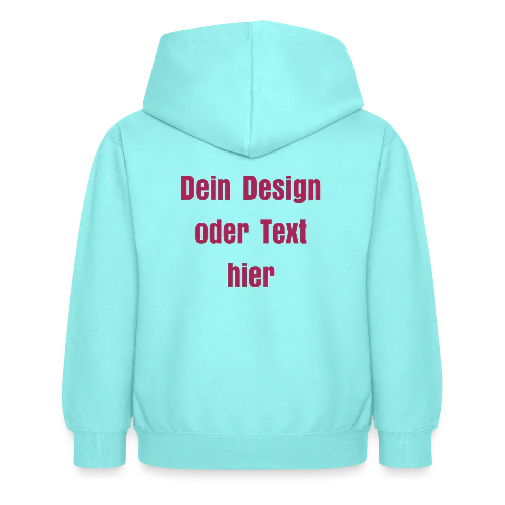 Kinder Hoodie - personalisierbare Vorder- und Rückseite - Pfefferminze