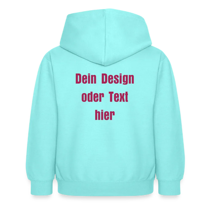 Kinder Hoodie - personalisierbare Vorder- und Rückseite - Pfefferminze