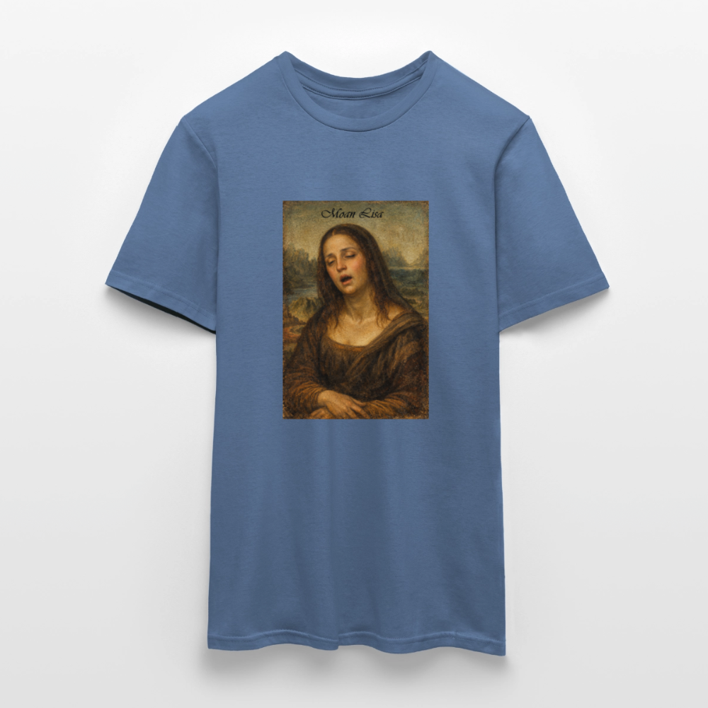 "Moan Lisa" Männer T-Shirt - Taubenblau 