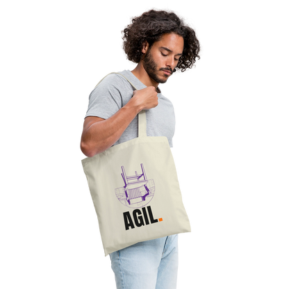 "Agil." Stoffbeutel, Farbe Natur