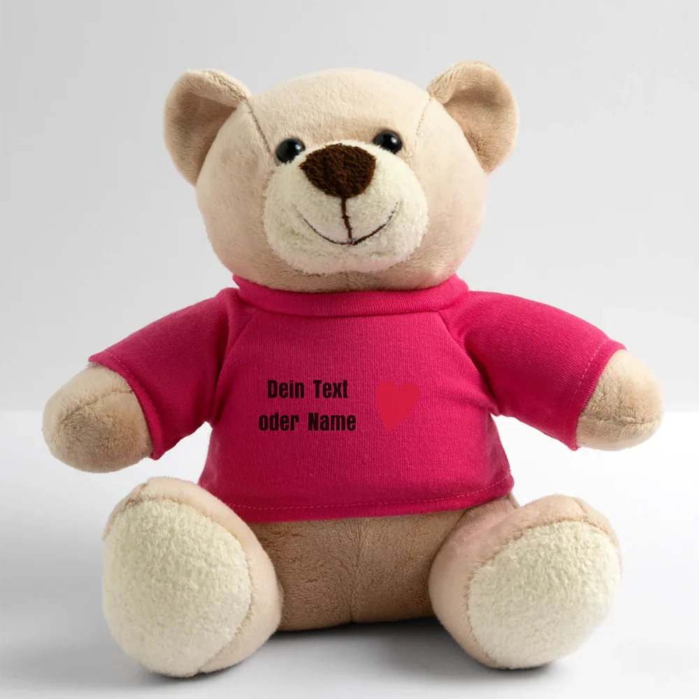 Teddy "Valentine" - personalisierbarer Text oder Name - Pink