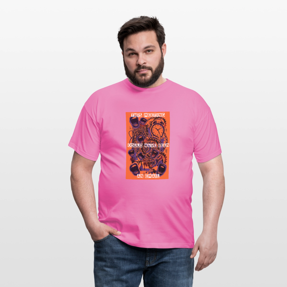 "Meeting Email" Motiv-T-Shirt für Männer - Pink