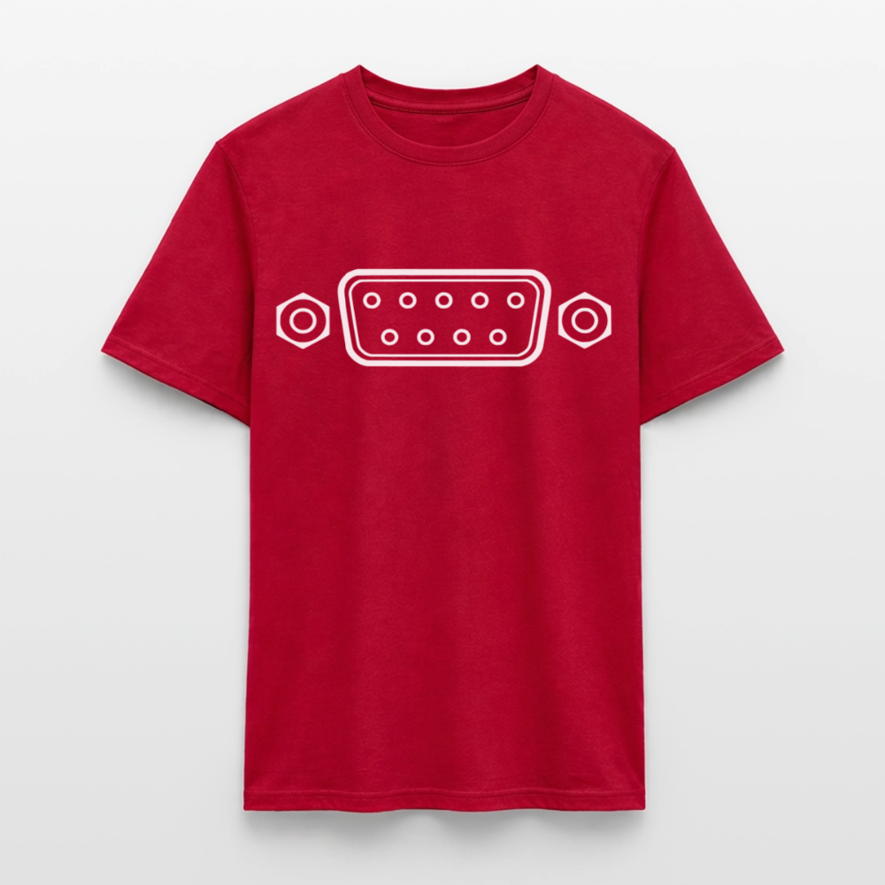 DB-9 RS-232 Retro T-Shirt für Herren - Rot