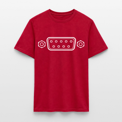 DB-9 RS-232 Retro T-Shirt für Herren - Rot