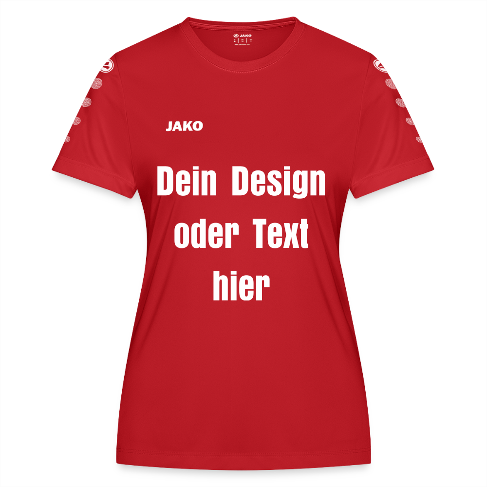 JAKO Frauen Trikot Team - personalisierbare Vorder- und Rückseite - Rot