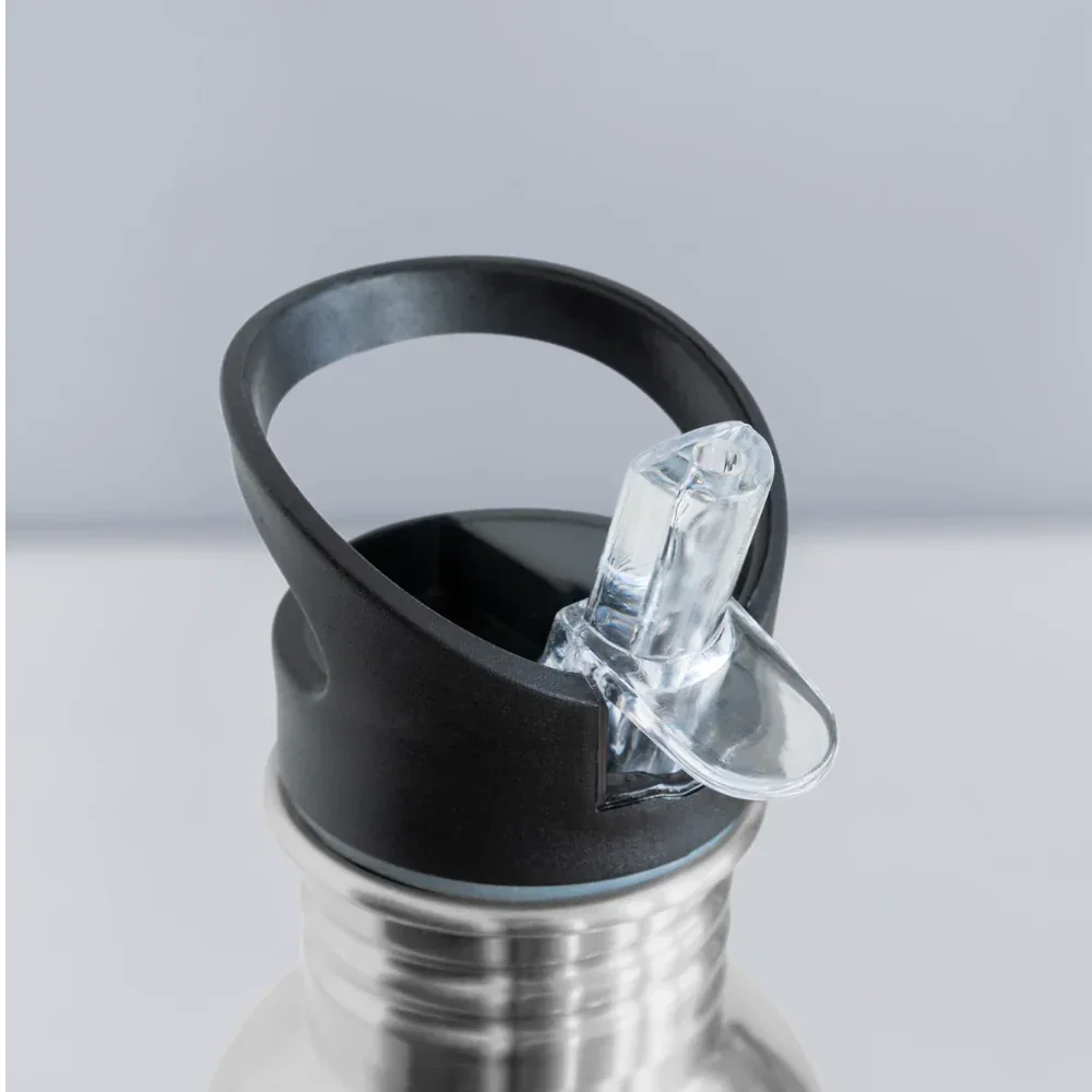 Trinkflasche Edelstahl 600 ml - personalisierbar - Lightsilver