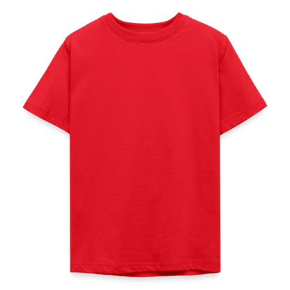 Teenager T-Shirt - personalisierbare Vorder- und Rückseite - Rot