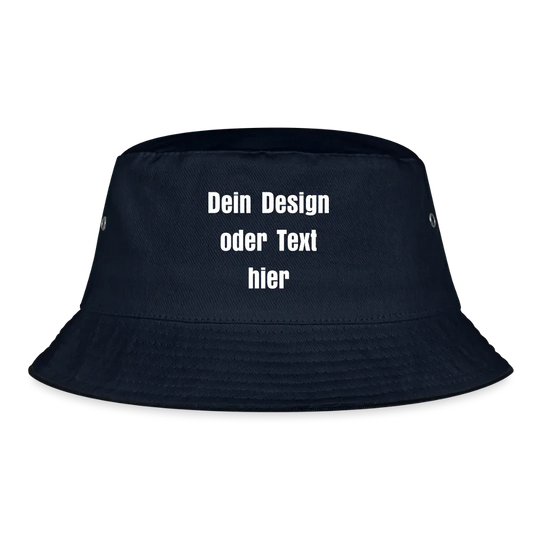 Bucket Hat Baumwolle - personalisierbar - Navy