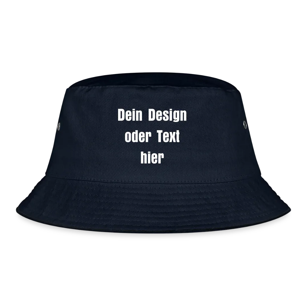 Bucket Hat Baumwolle - personalisierbar - Navy
