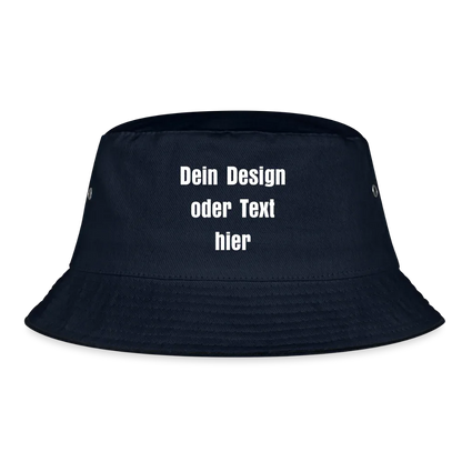 Bucket Hat Baumwolle - personalisierbar - Navy