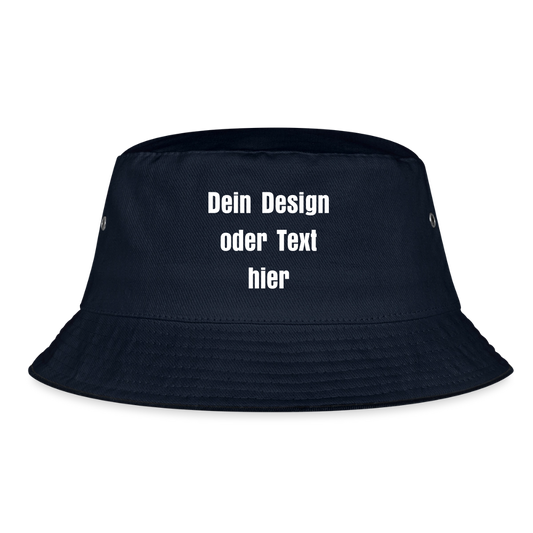 Bucket Hat Baumwolle - personalisierbar - Navy
