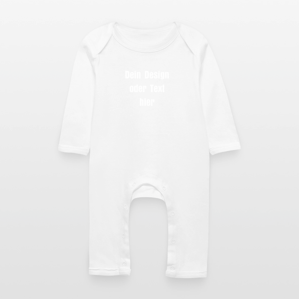 Baby Bio Strampler - personalisierbar - Weiß