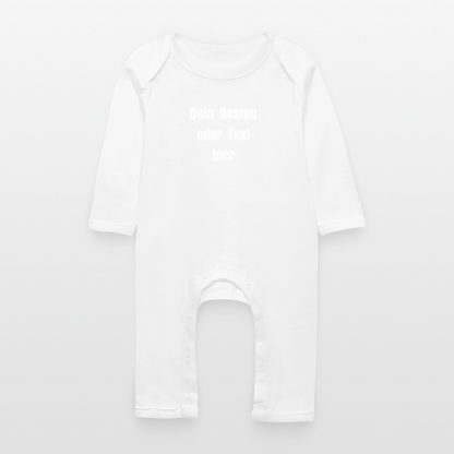 Baby Bio Strampler - personalisierbar - Weiß