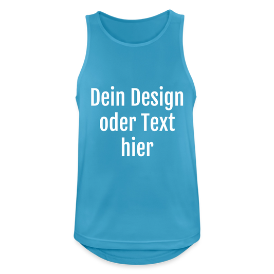 Funktionelles Männer Tank Top atmungsaktiv - personalisierbar - Saphirblau