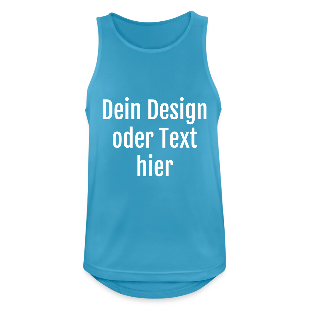 Funktionelles Männer Tank Top atmungsaktiv - personalisierbar - Saphirblau