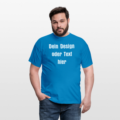 Männer T-Shirt - personalisierbare Vorder- und Rückseite - Royalblau