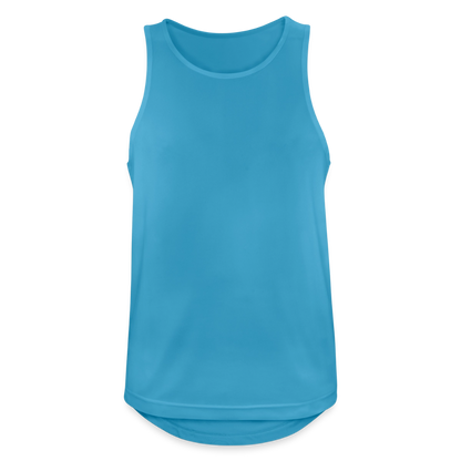 Funktionelles Männer Tank Top atmungsaktiv - personalisierbar - Saphirblau