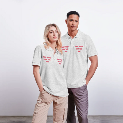 Stanley/Stella Unisex Bio-Poloshirt PREPSTER - personalisierbar - Weiß meliert