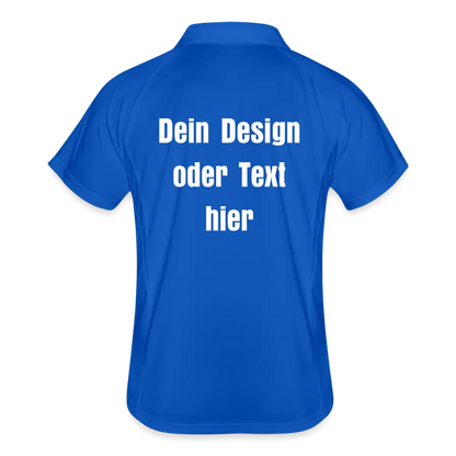 Männer Polo atmungsaktiv - personalisierbar - Königsblau/Navy