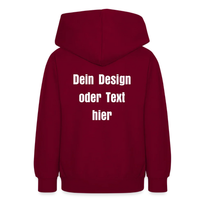 Teenager Hoodie - personalisierbare Vorder- und Rückseite - Bordeaux