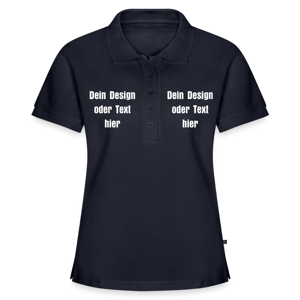 Frauen Premium Bio Polo Shirt - personalisierbar - Navy