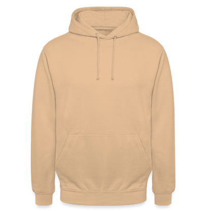 Unisex Hoodie - personalisierbare Vorder- und Rückseite - Pfirsich