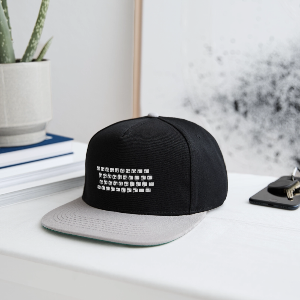 48K ZX Spectrum Retro Snapback Cap - Schwarz/Grau