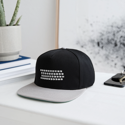 48K ZX Spectrum Retro Snapback Cap - Schwarz/Grau
