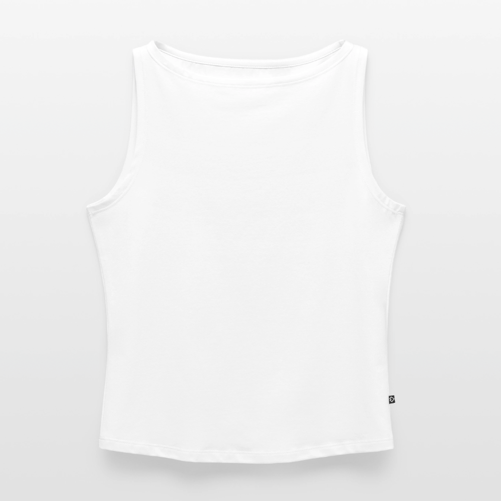 Frauen Tank Top mit U-Boot-Ausschnitt - personalisierbar - Weiß