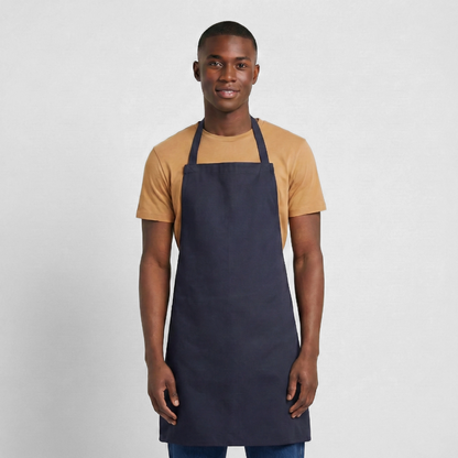 Kochschürze 100 % Baumwolle - personalisierbar - Navy
