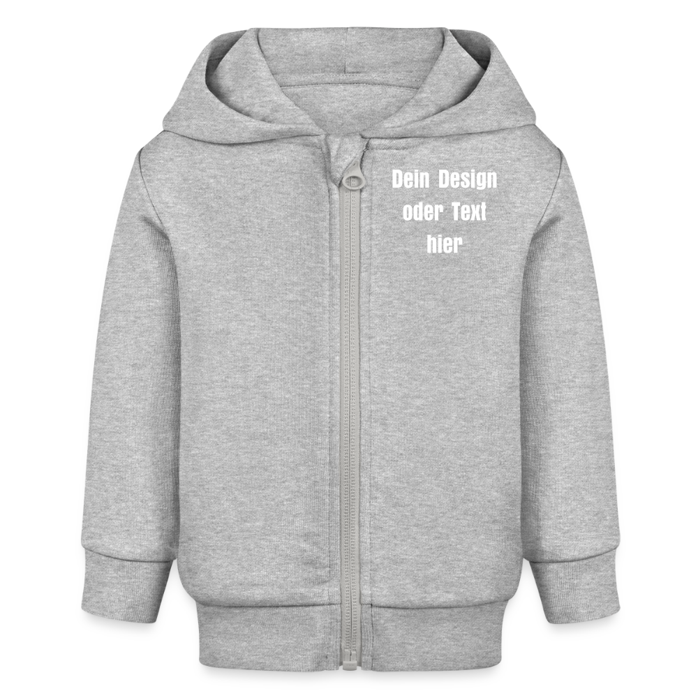 Stanley/Stella Bio Zip Hoodie BABY CONNECTOR - personalisierbar - Grau meliert