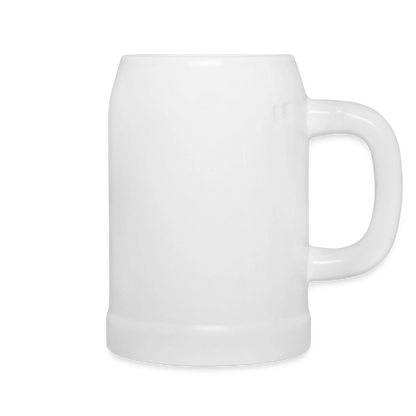 Bierkrug aus Keramik 500 ml - personalisierbar - Weiß