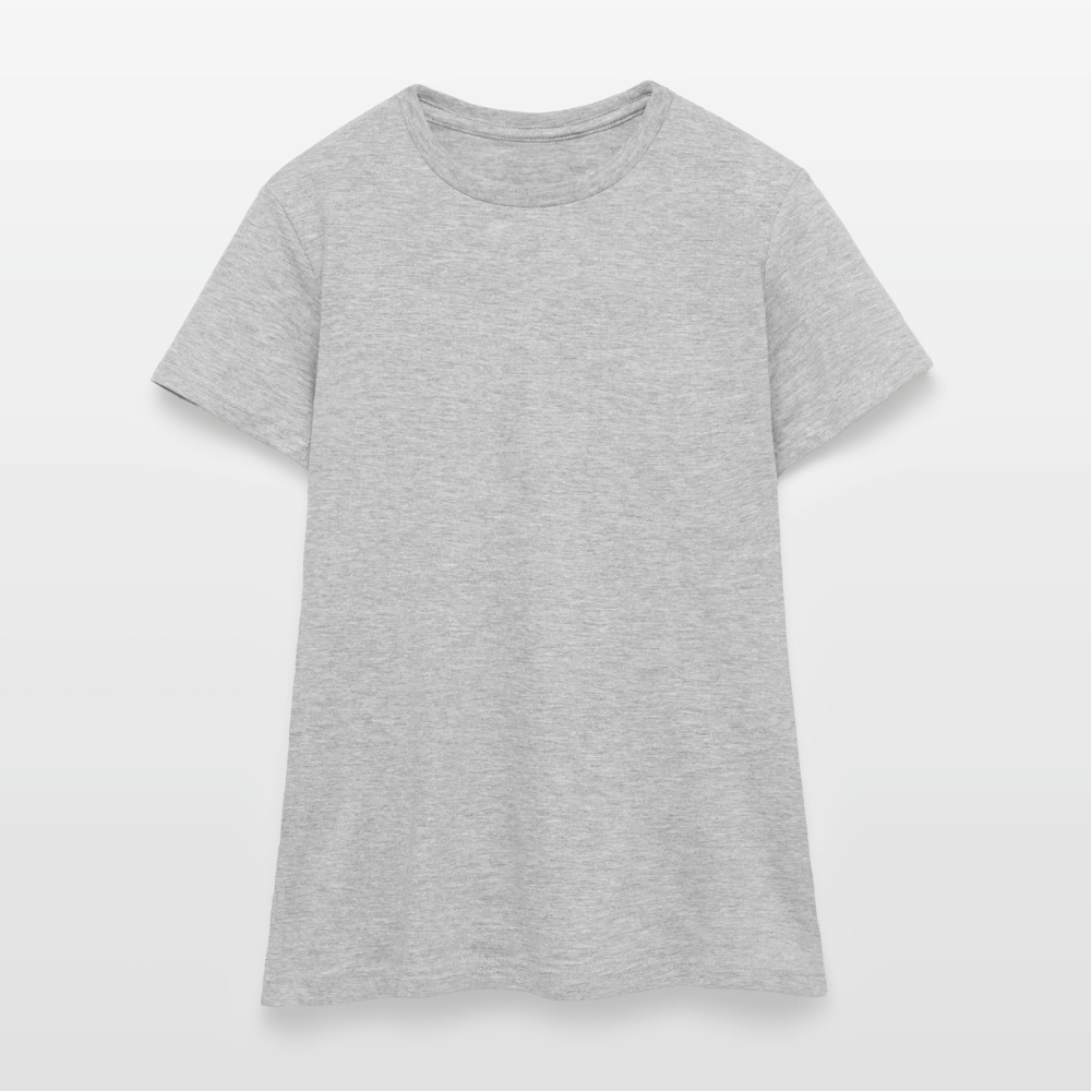 Frauen T-Shirt - personalisierbare Vorder- und Rückseite - Grau meliert